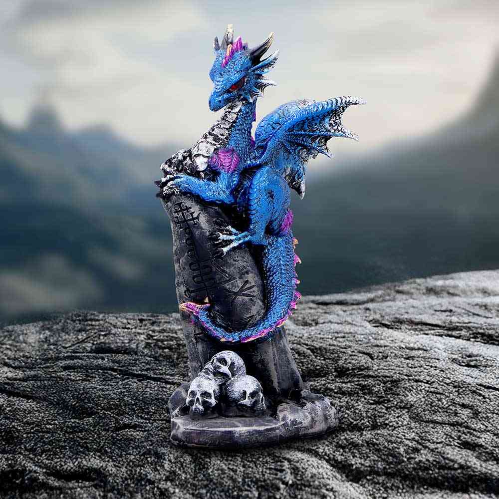 Nemesis Now - Cobalt Rune Protector 10.8cm Figurine - Dragon - Multicolours